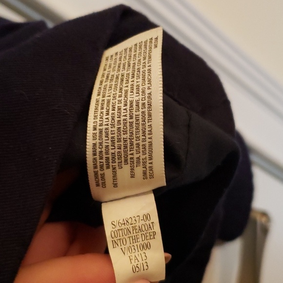 Old Navy Women's Navy Blue Cotton Pea Coat - Size XXL - Picture 9 of 11